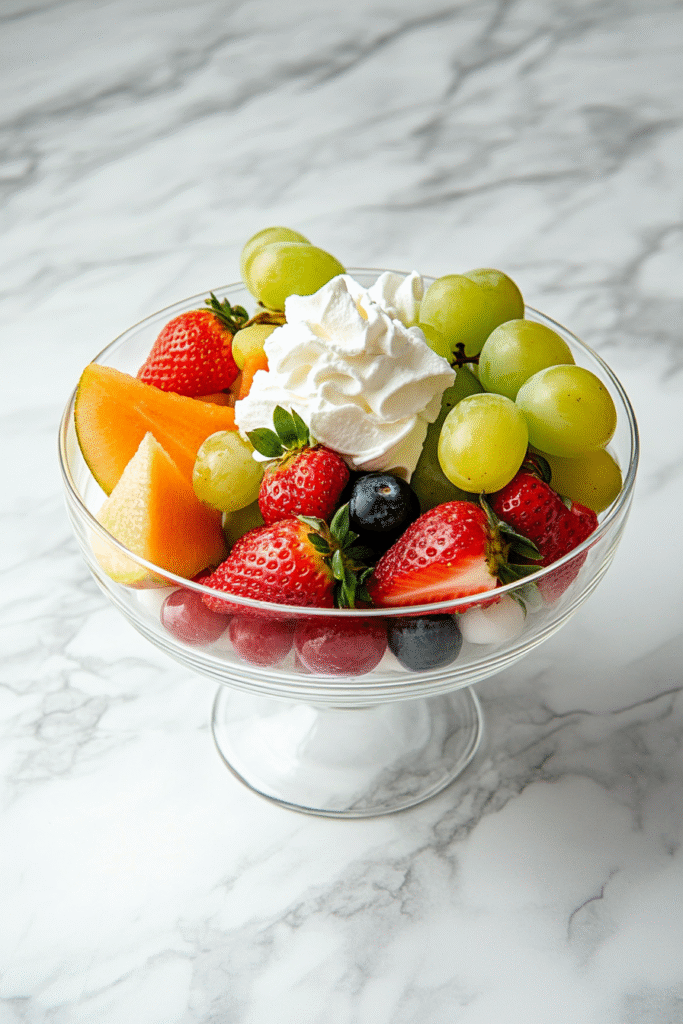 Fruit Salad with Whipped Cream