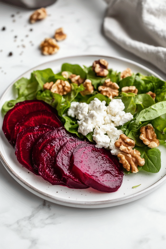 Pickled Beets and Goat Cheese Salad