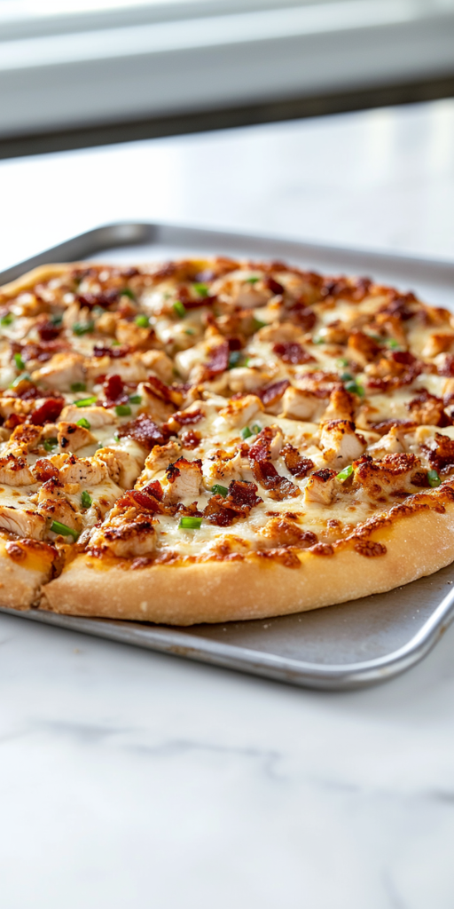 Easy Chicken Bacon Ranch Pizza Recipe!