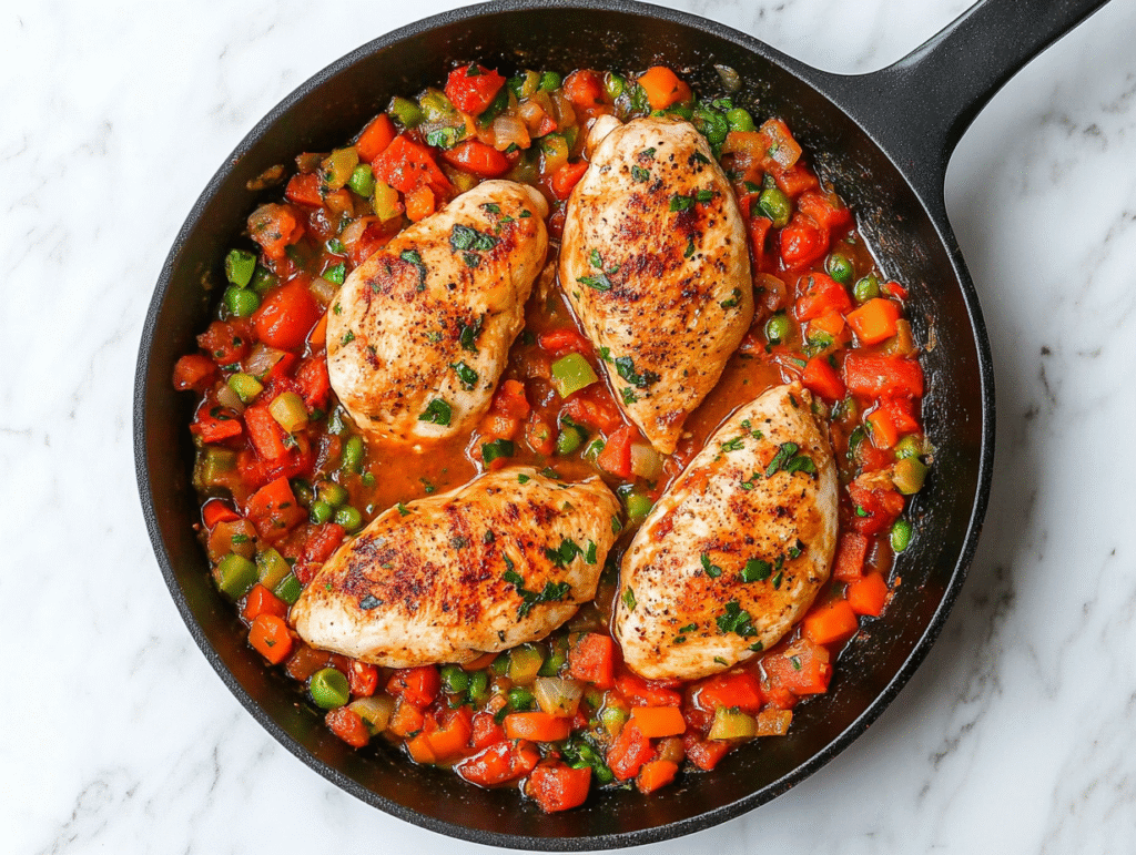 Easy Chicken & Diced Tomato Recipe!
