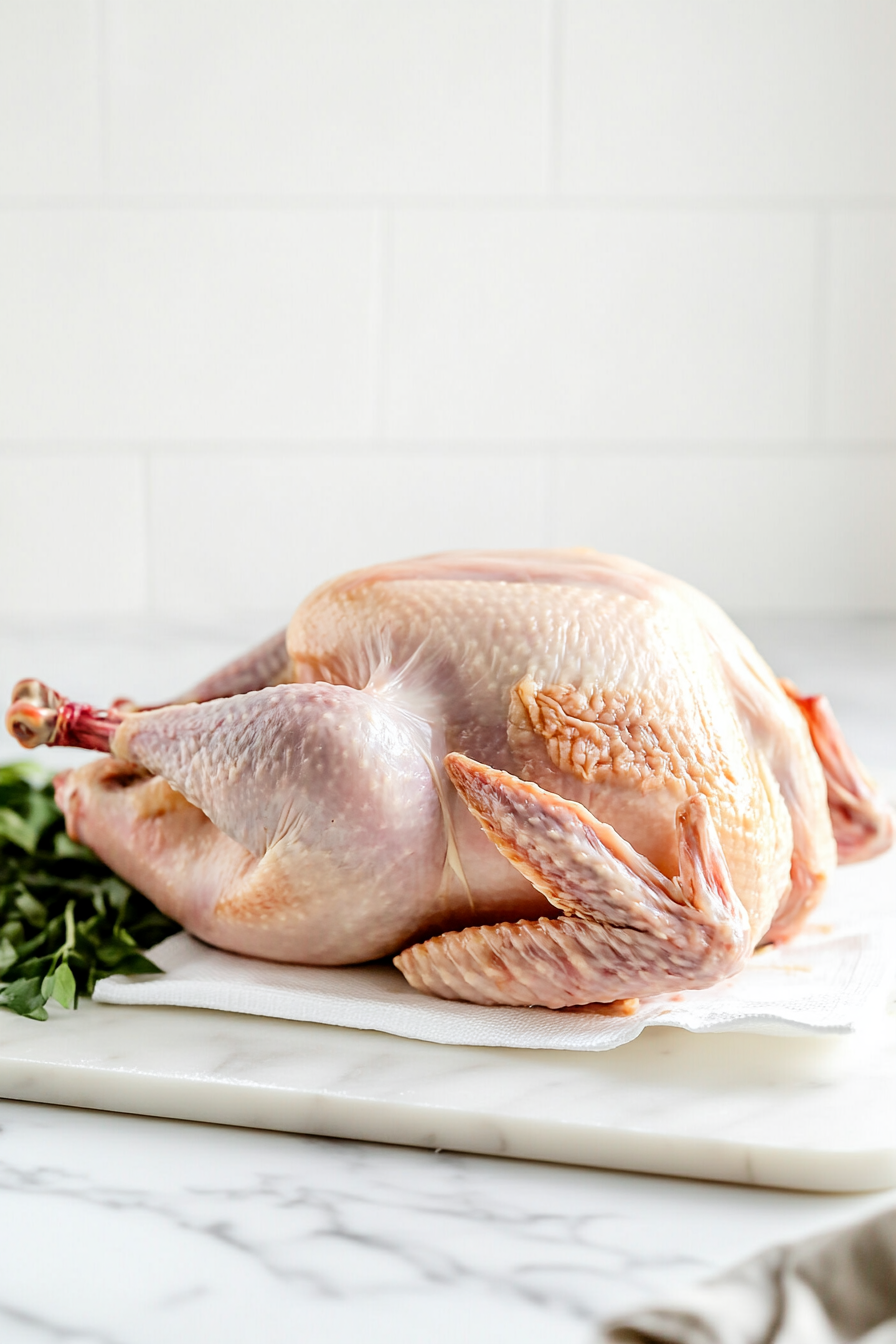 Let the turkey sit at room temperature for 30 minutes before roasting