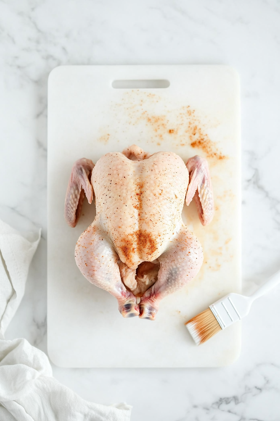 Rub Seasoning on Chicken