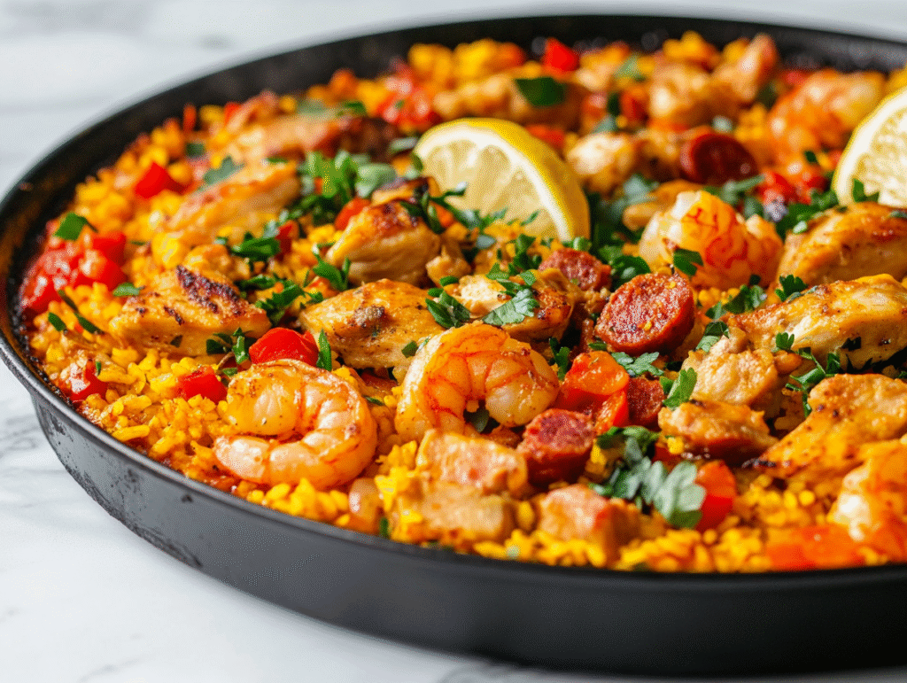 Authentic Chicken Paella Recipe!