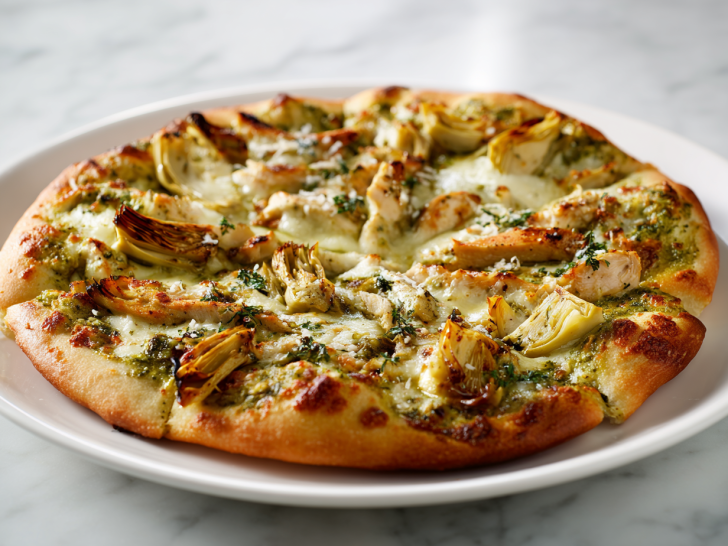 Authentic Pesto Chicken Pizza in 30 Minutes!