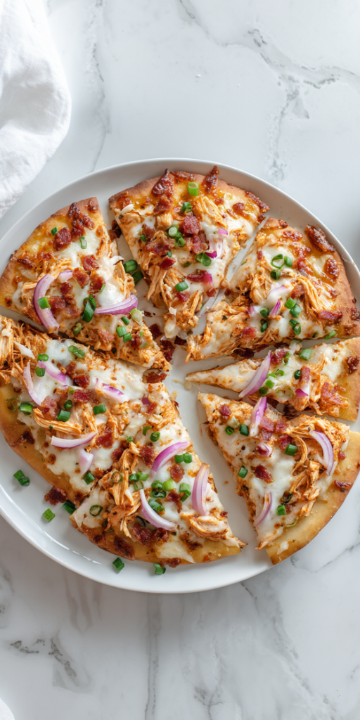 Quick & Easy Buffalo Chicken Flatbread Recipe!