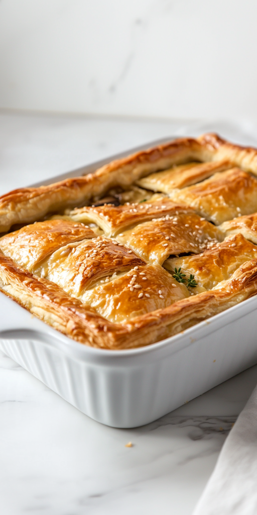 Healthy Chicken Mushroom Pie Recipe!