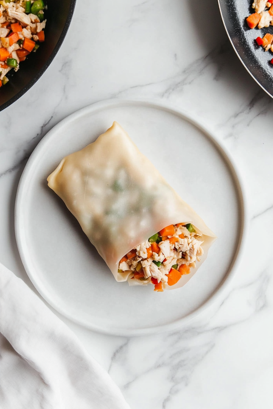 Fold and roll tightly, sealing edges with paste.