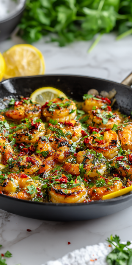 Spicy Lemon Garlic Shrimp Recipe in 20 Mins!