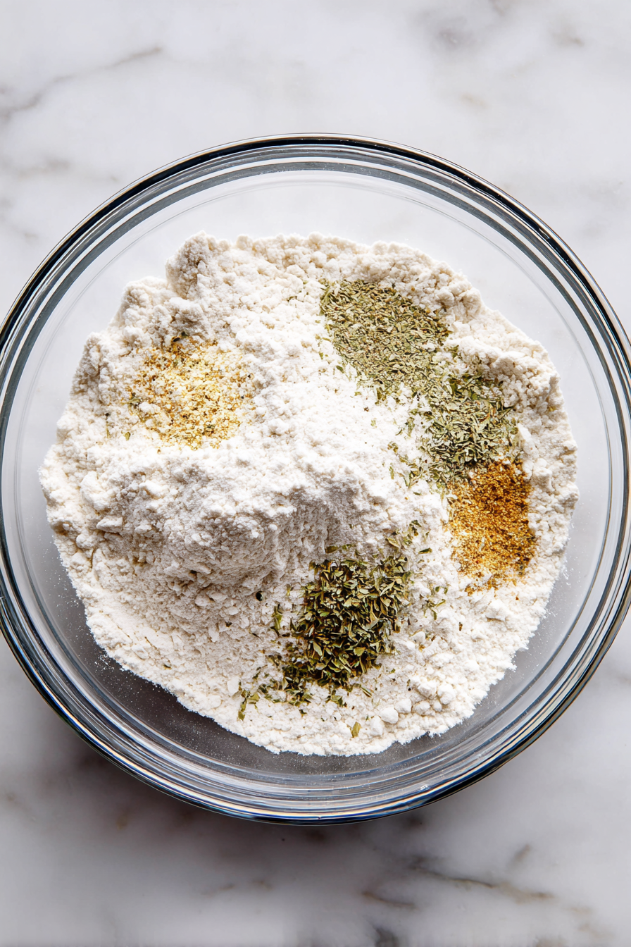 In a bowl, mix all flour mix ingredients thoroughly.
