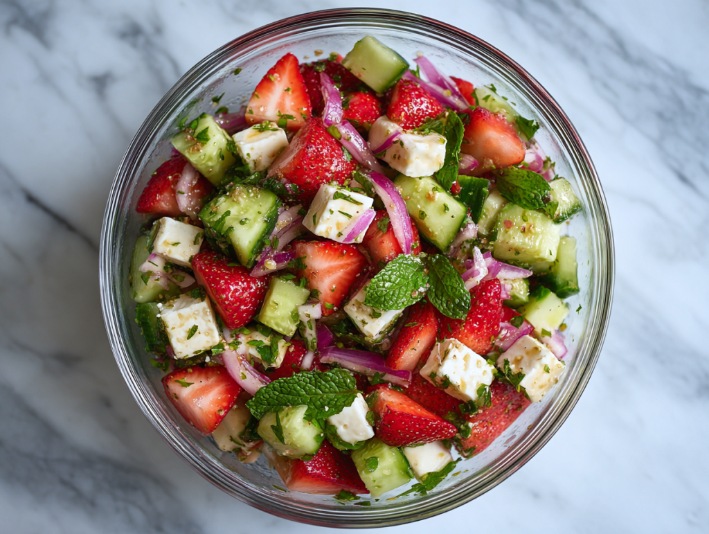 Delicious Cucumber Strawberry Salad Recipe!