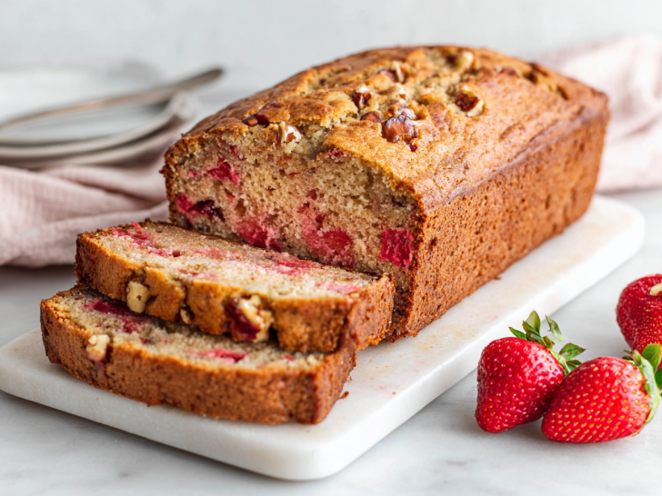 Easy Strawberry Banana Bread Recipe!