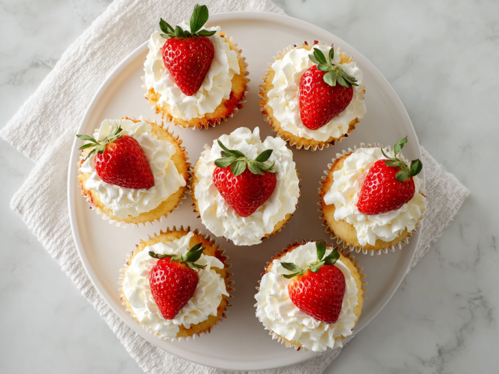 The Best Strawberry Shortcake Cupcakes Recipe!