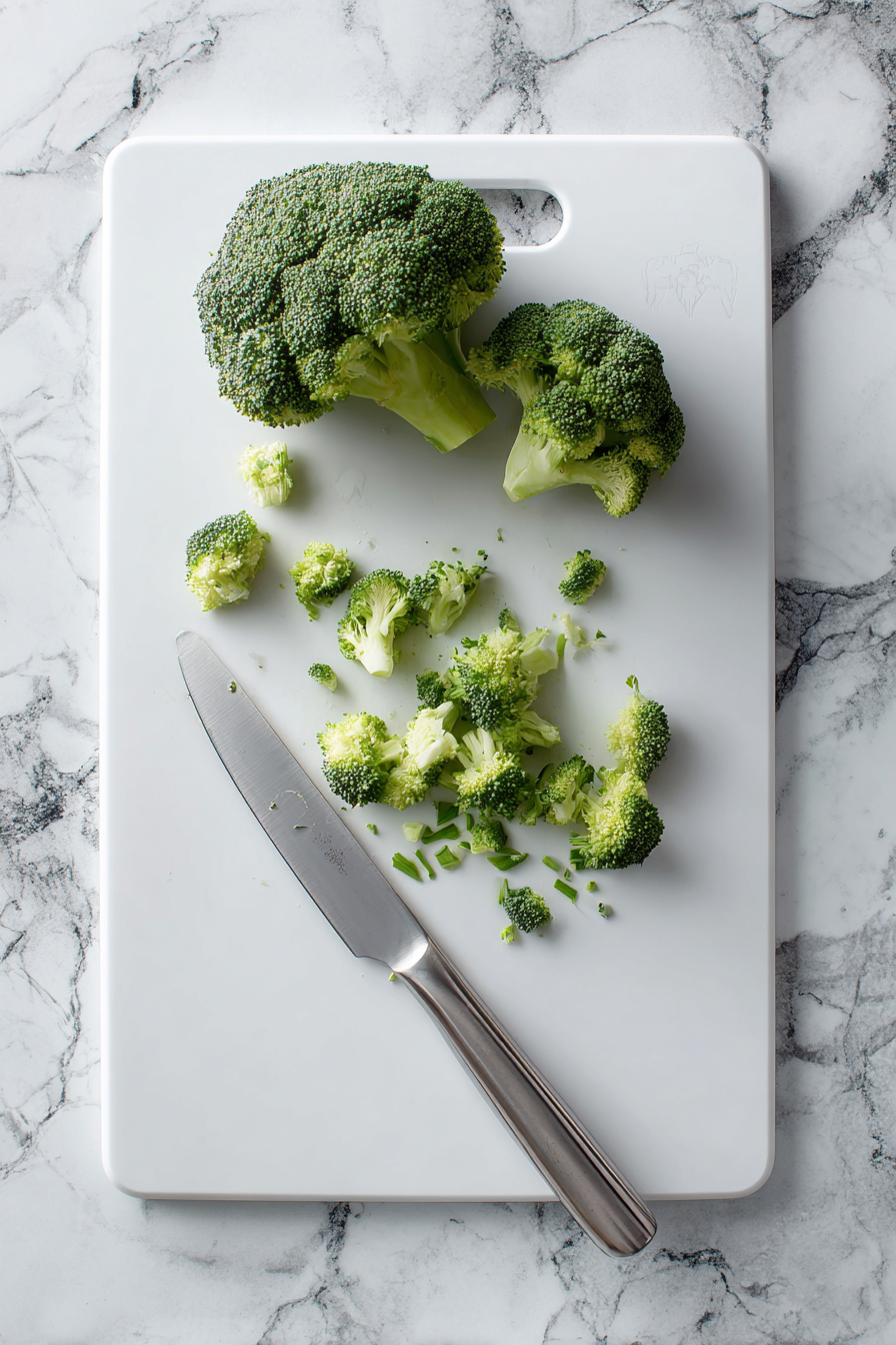 Chop broccoli into small florets and set aside.