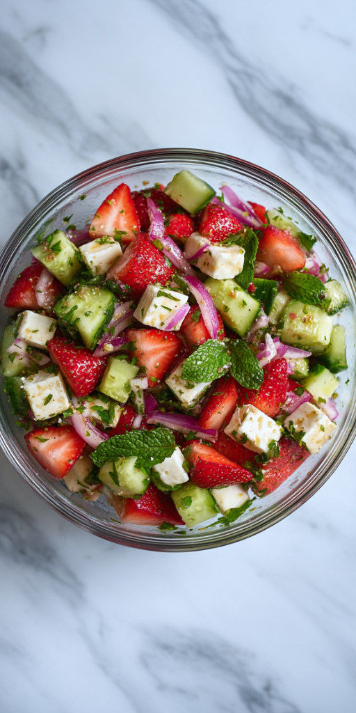 Delicious Cucumber Strawberry Salad Recipe!