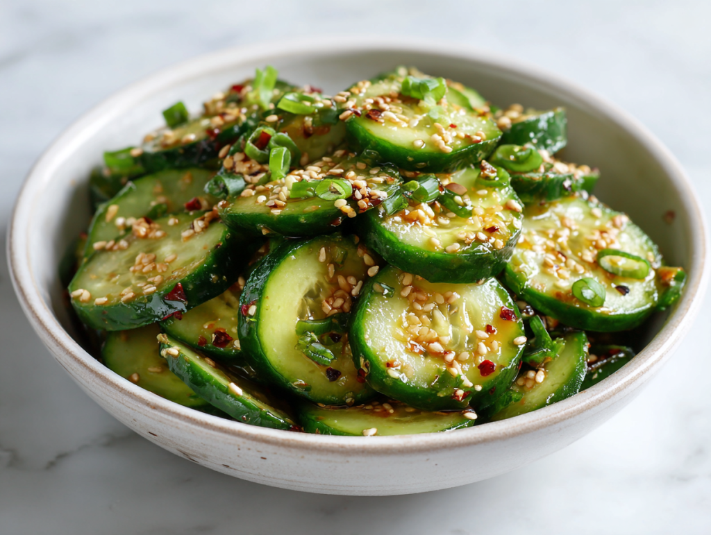 Easy & Spicy Cucumber Salad in 10 Minutes!