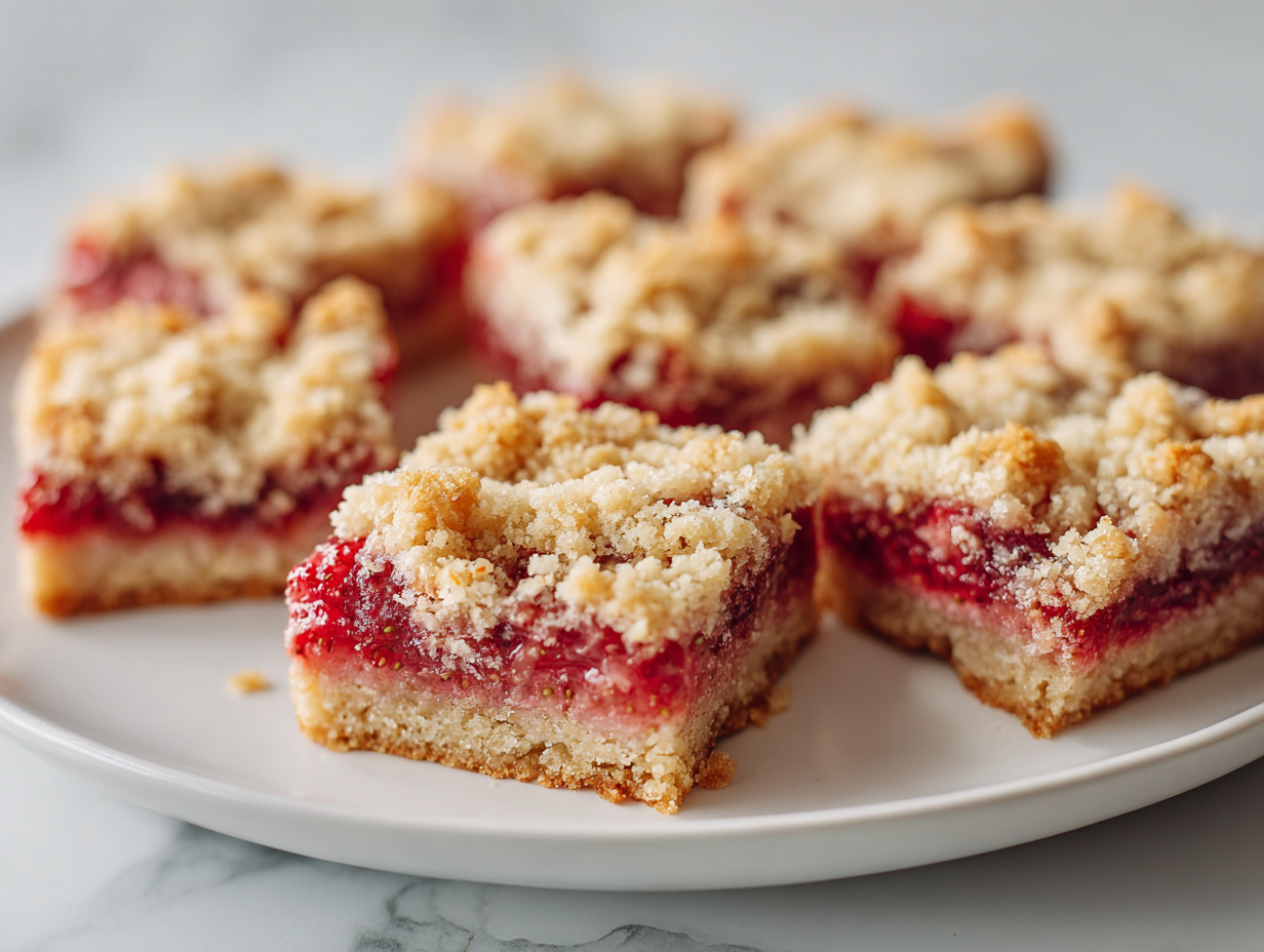 Best Strawberry Crumble Bars Recipe Ever!
