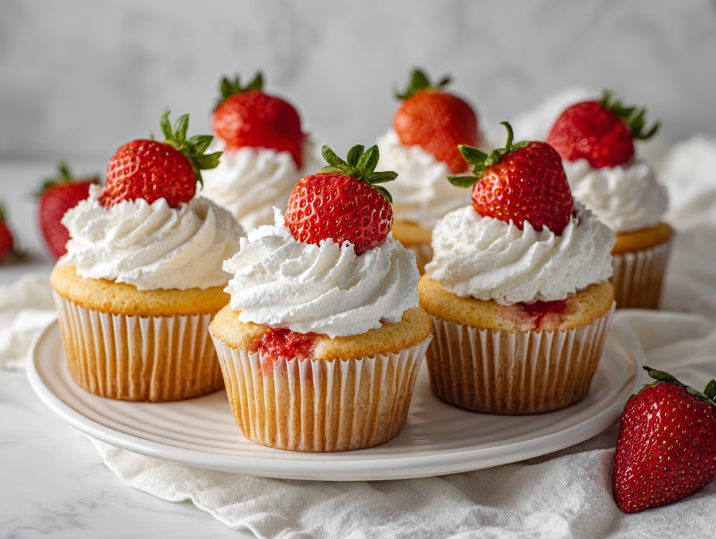 The Best Strawberry Shortcake Cupcakes Recipe!