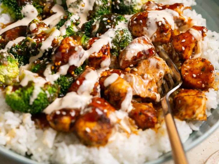 Sticky Chicken Bowls Recipe
