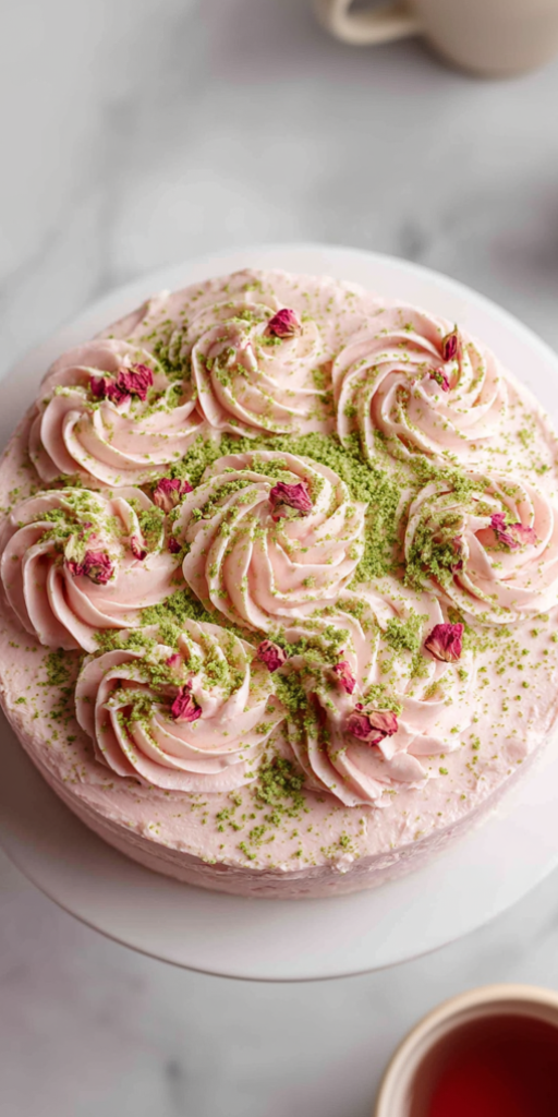 Easy Strawberry Matcha Cake Recipe!