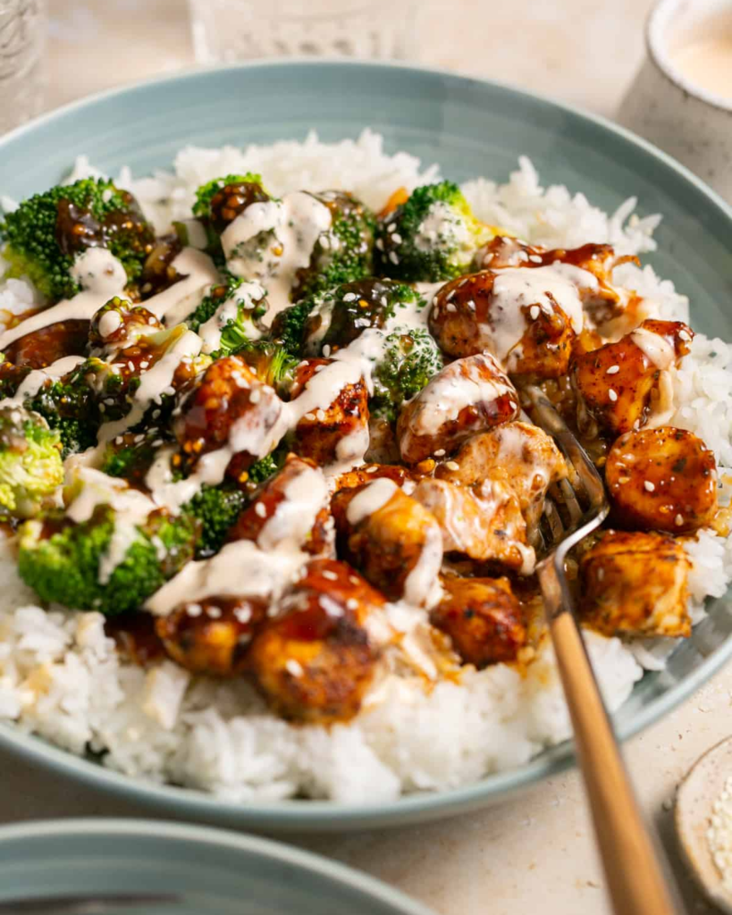 Sticky Chicken Bowls