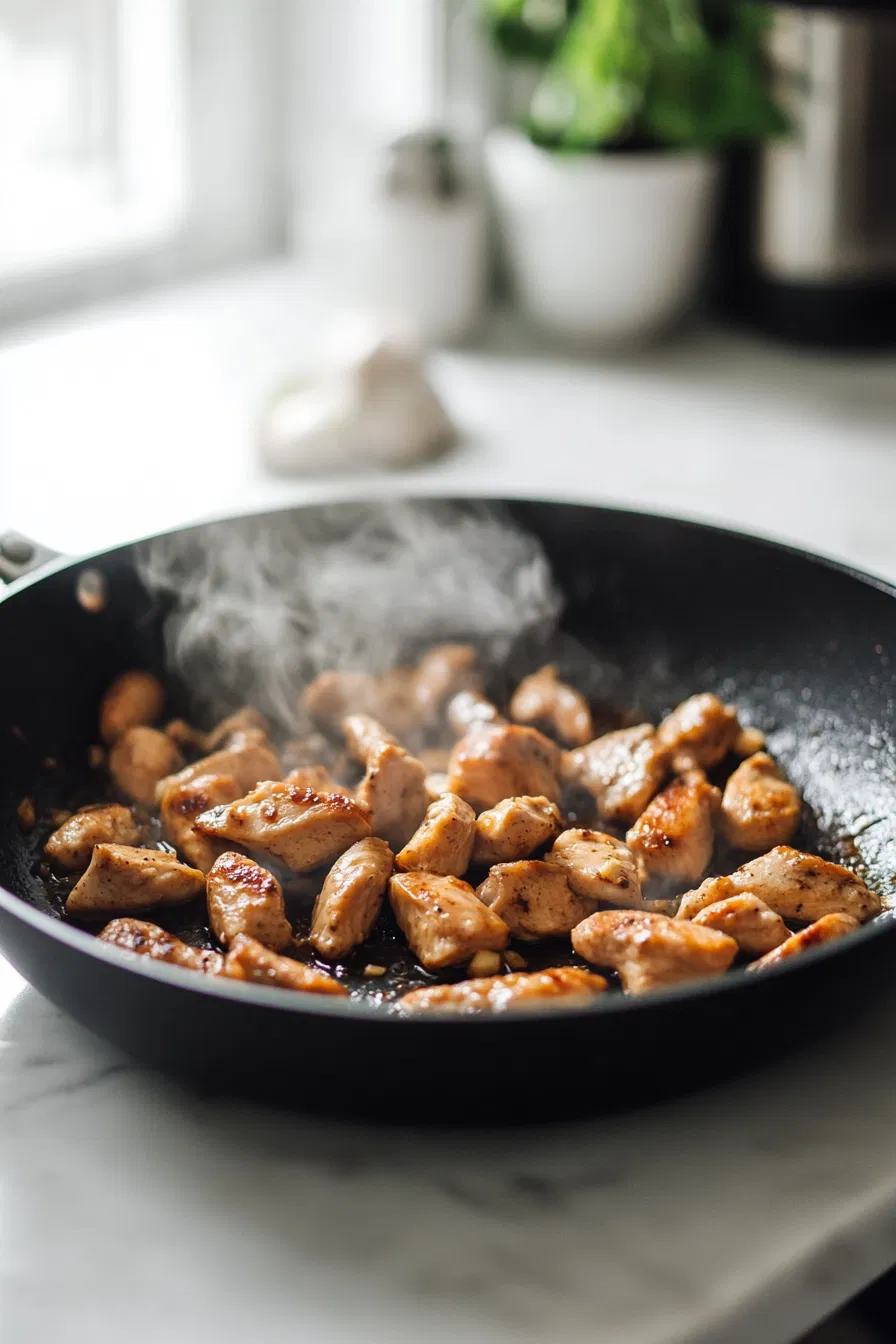 Stir in the minced garlic