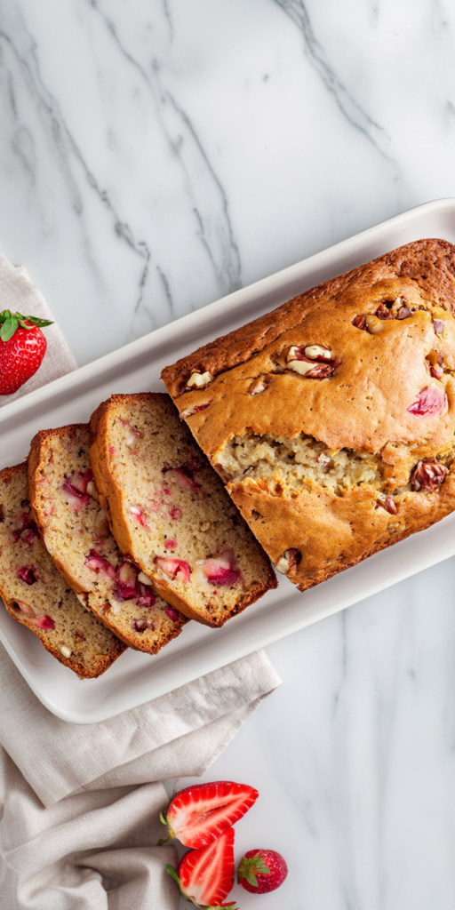 Easy Strawberry Banana Bread Recipe!