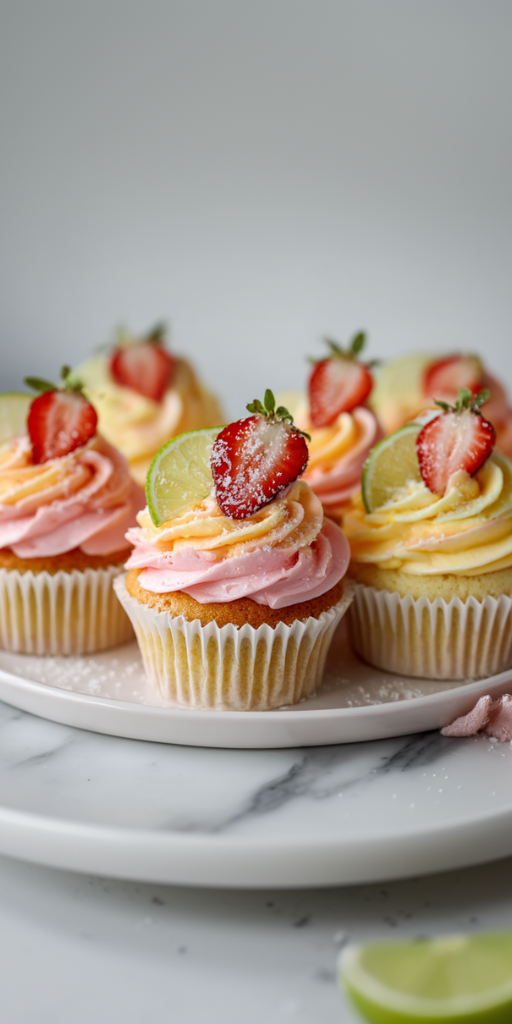 Authentic Strawberry Mango Margarita Cupcakes Recipe!