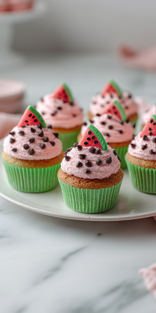 Delicious Watermelon Cupcakes Recipe!