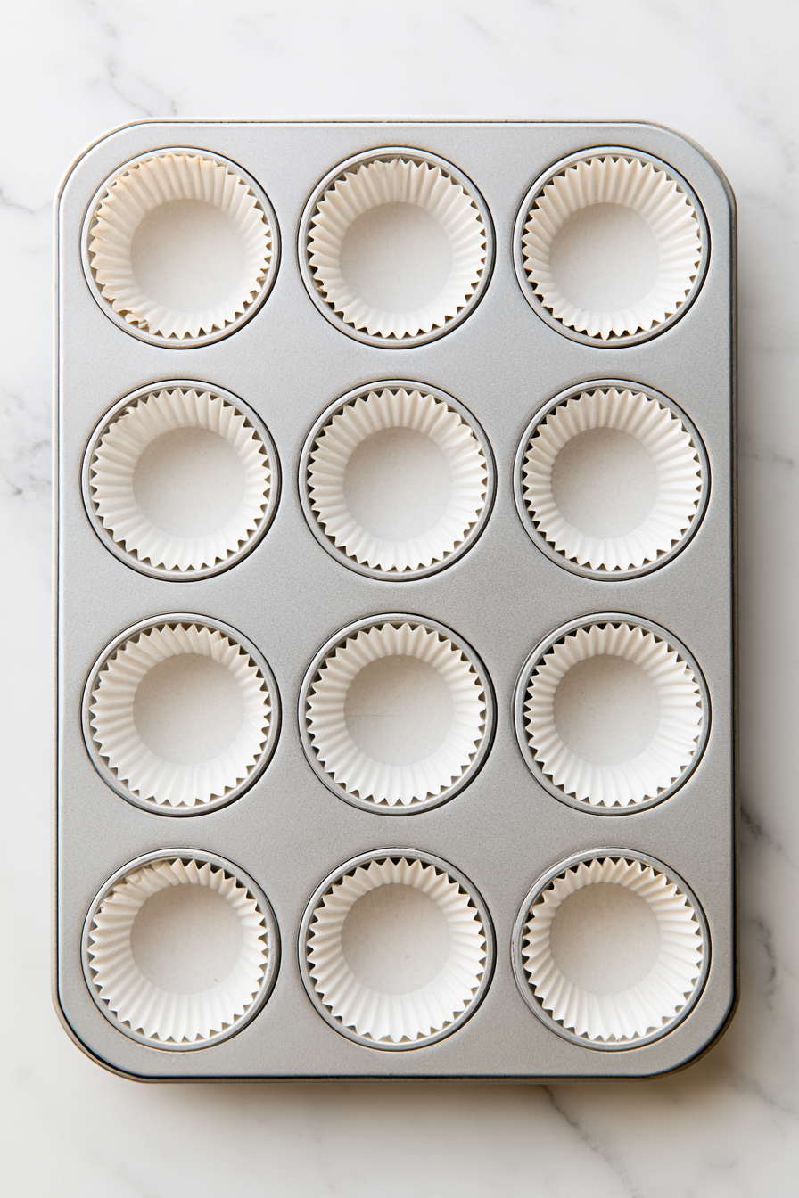 line a muffin tin with paper liners or grease it lightly