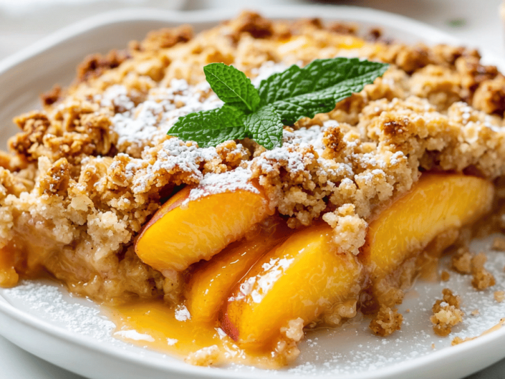 Sun-Kissed Peach Crumble: A Rustic Summertime Delight