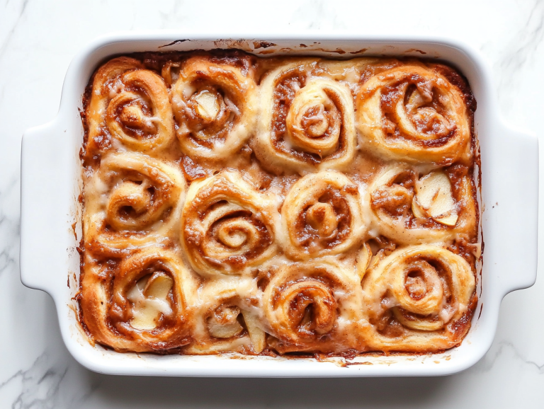 Apple & Cinnamon Roll Casserole Recipe