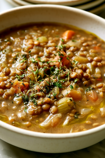 Autumn Lentil and Apple Cider Soup Recipe