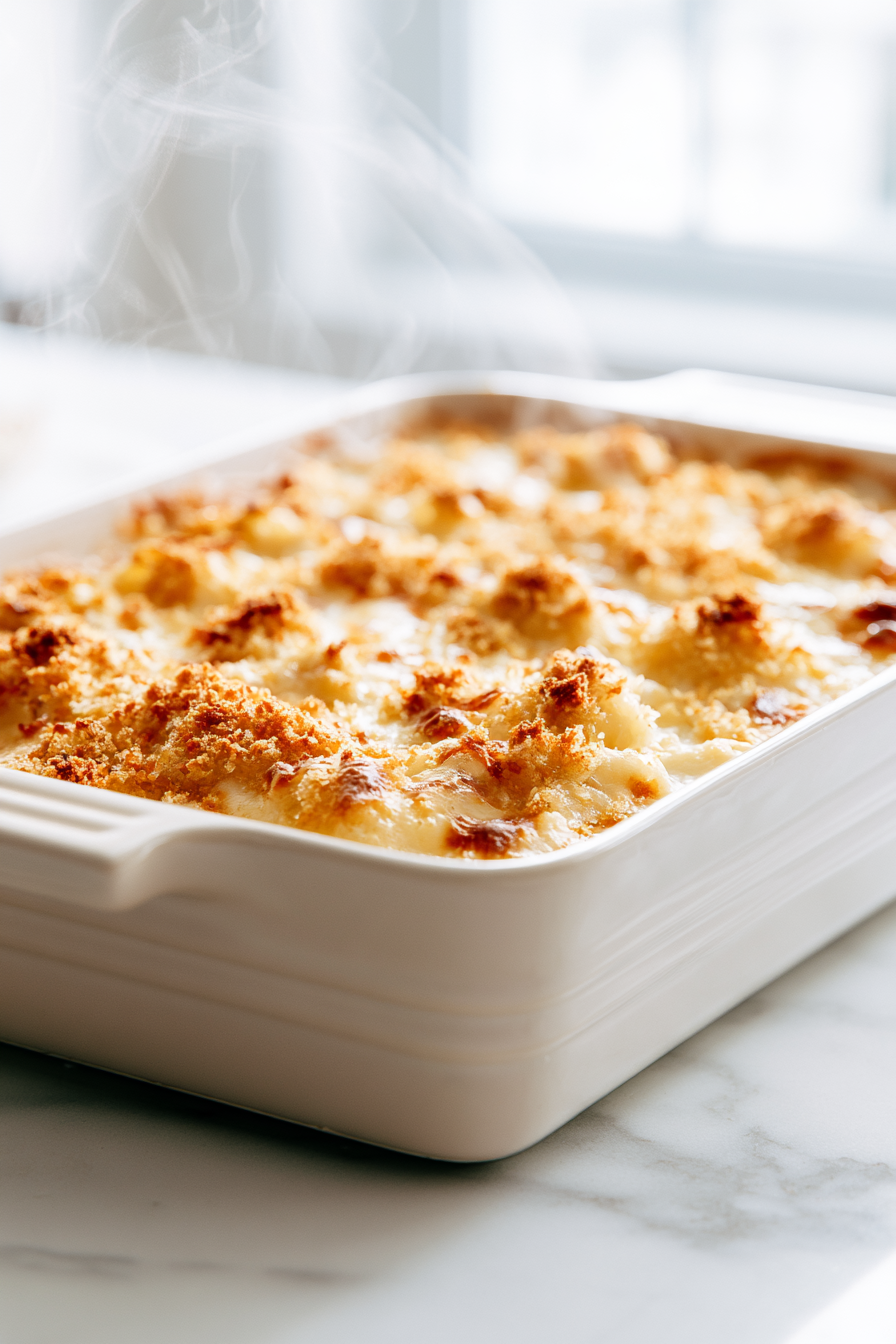 Bake the casserole in the preheated oven for 35-45 minutes, until the top is golden brown and bubbling with melted cheese