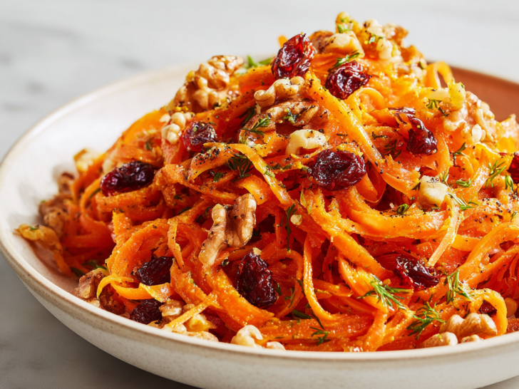 Carrot Salad with Currants, Walnuts & Curry Vinaigrette Recipe