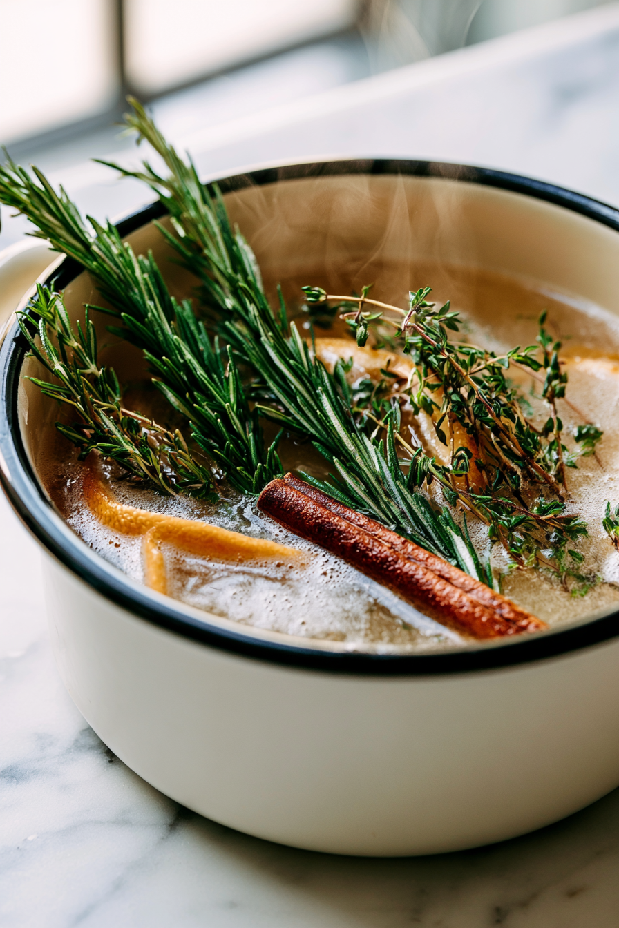 Continue to simmer the mixture gently, watching as it begins to bubble softly and your kitchen fills with a complex, inviting aroma