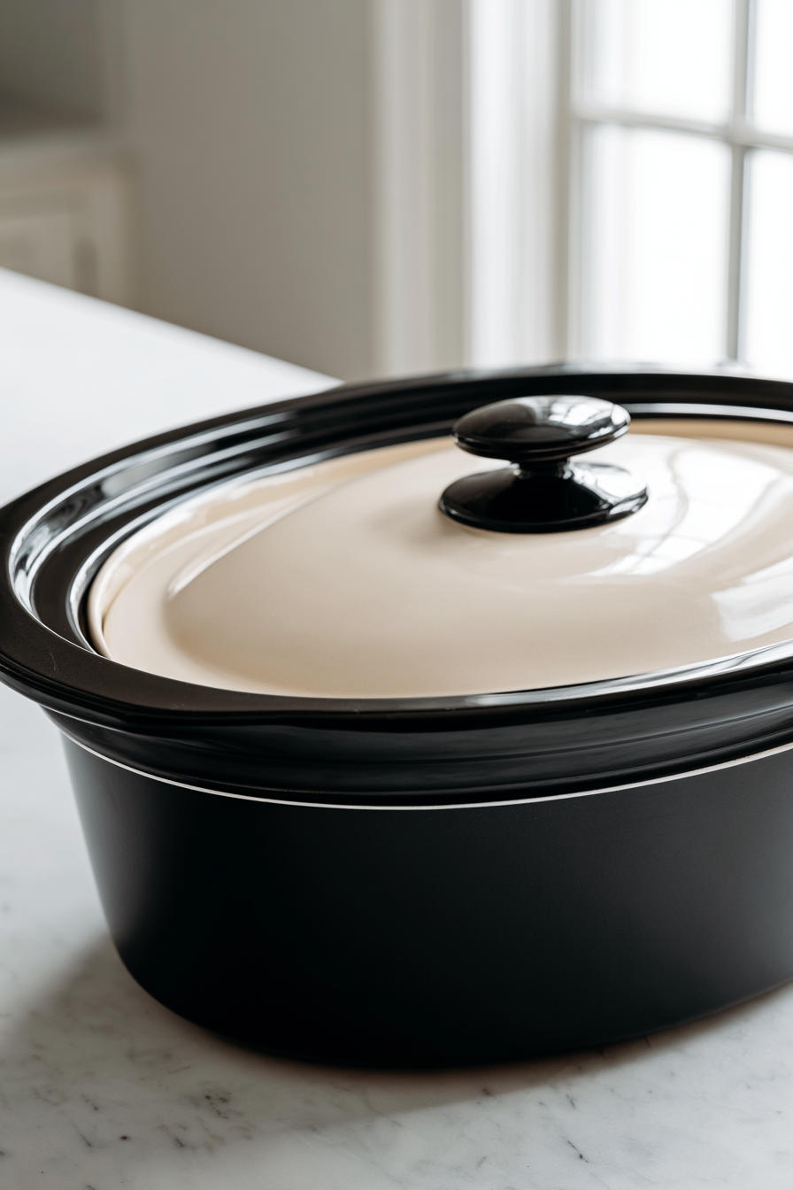 Cover the slow cooker with the lid and set it to low heat.