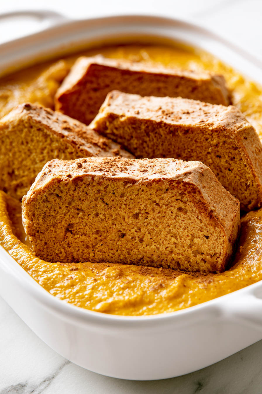 Dip each slice of gluten-free bread into the custard, allowing it to soak for about 20-30 seconds so it absorbs the flavorful mixture but doesn't become too soggy.