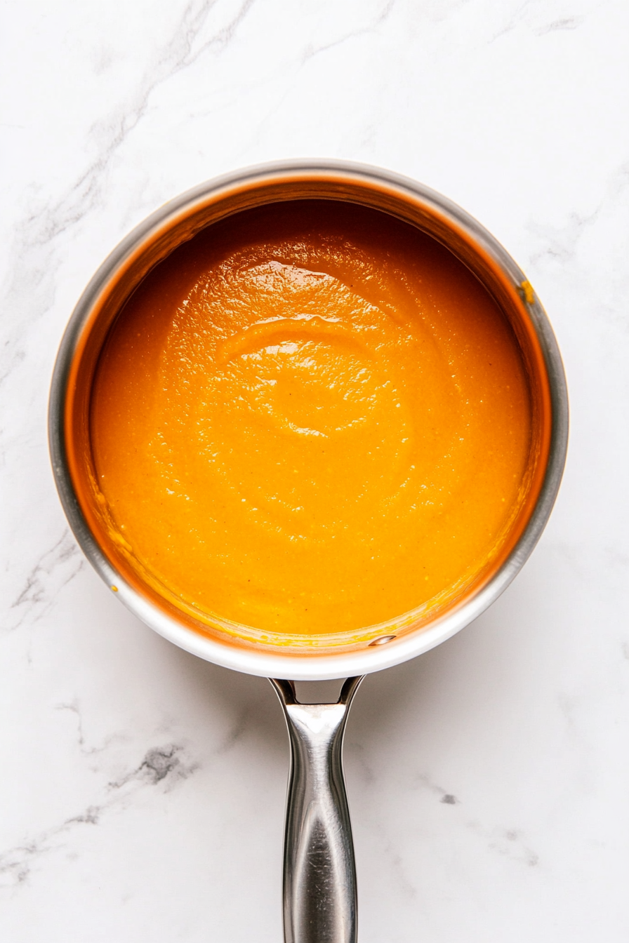 Pour the blended mixture back into a pot or keep blending if using an immersion blender directly in the pot
