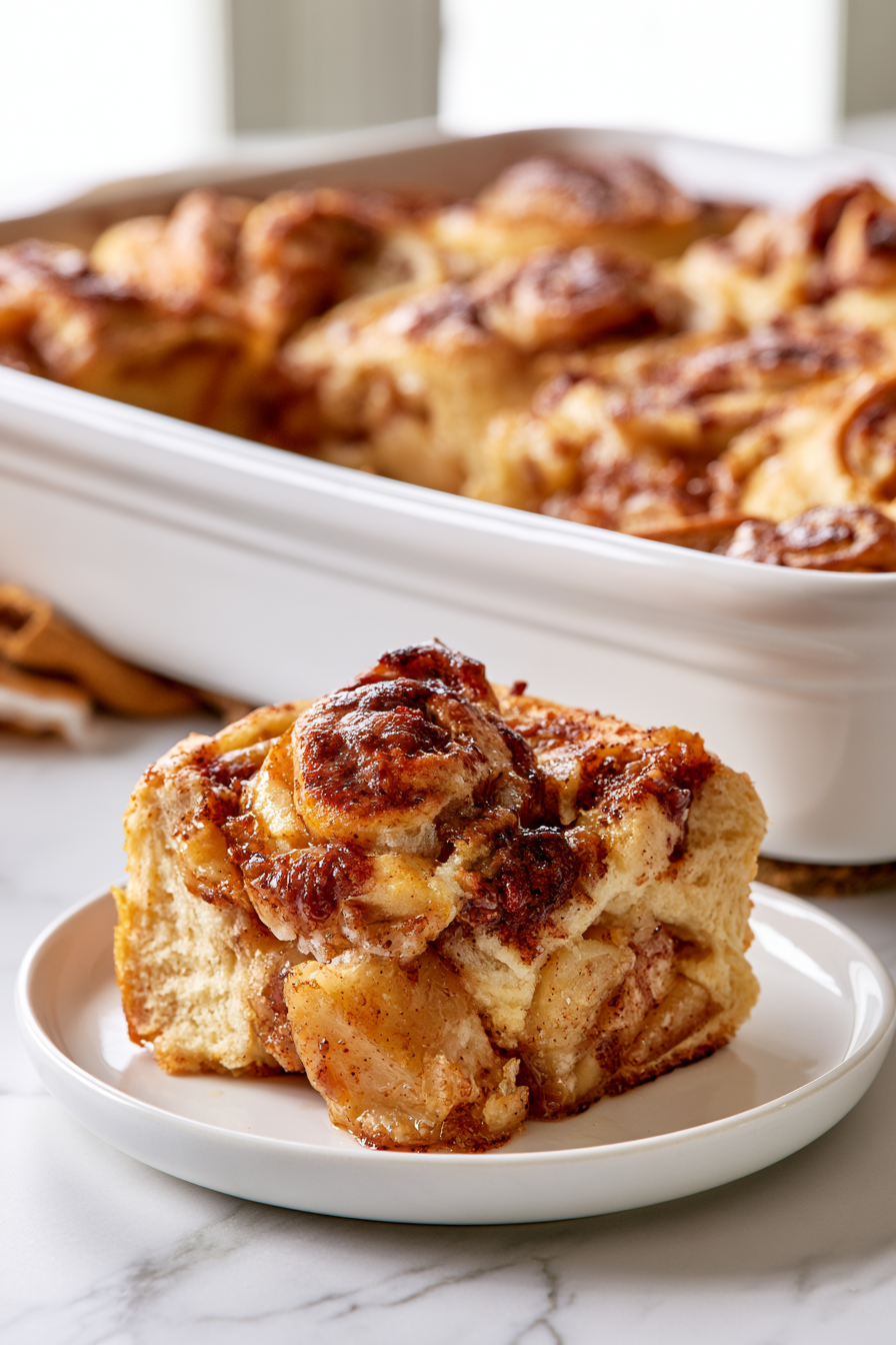 Serve Apple Cinnamon Roll Casserole
