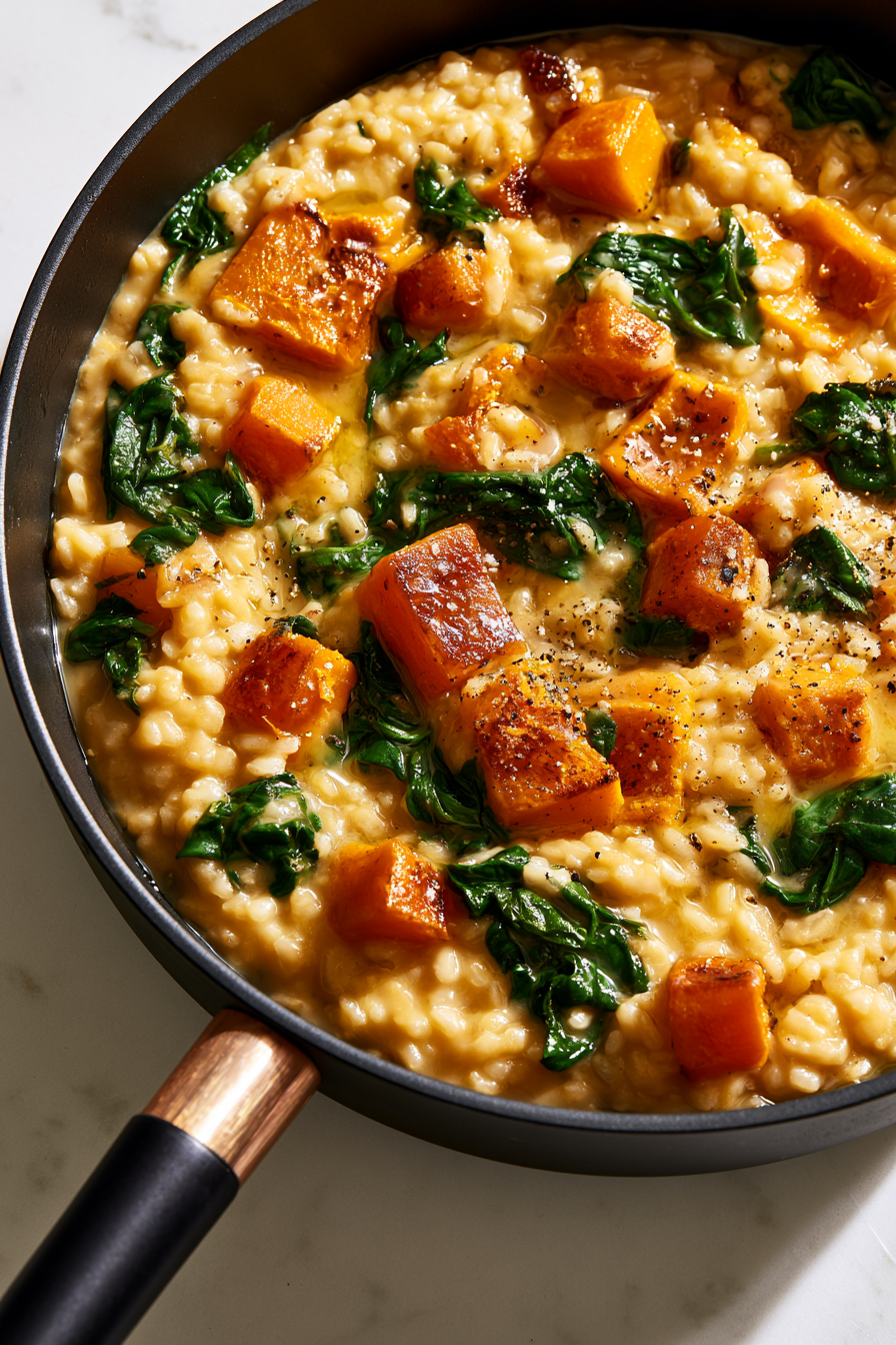 Serve Butternut Squash & Spinach Risotto
