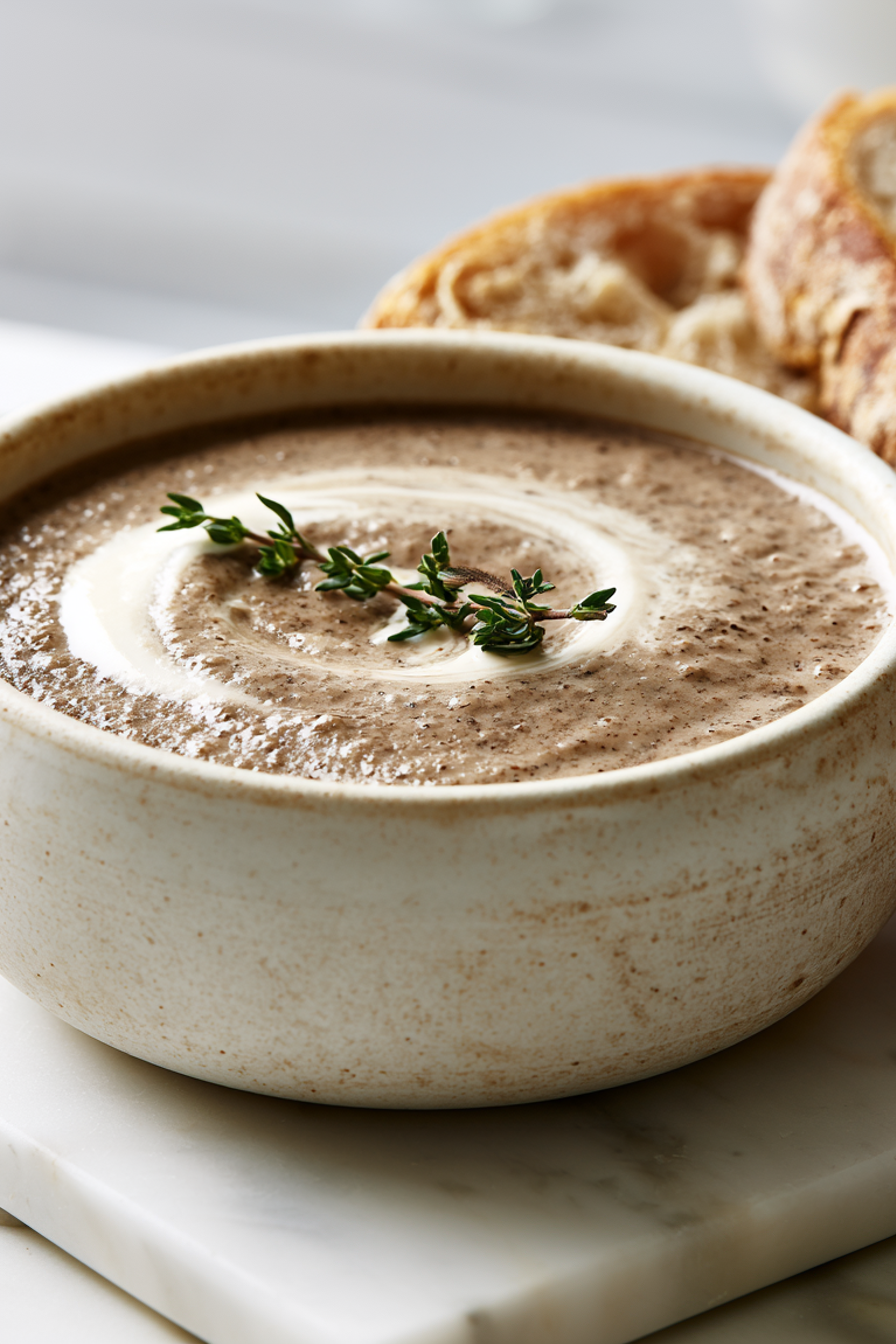 Serve Creamy Mushroom Soup