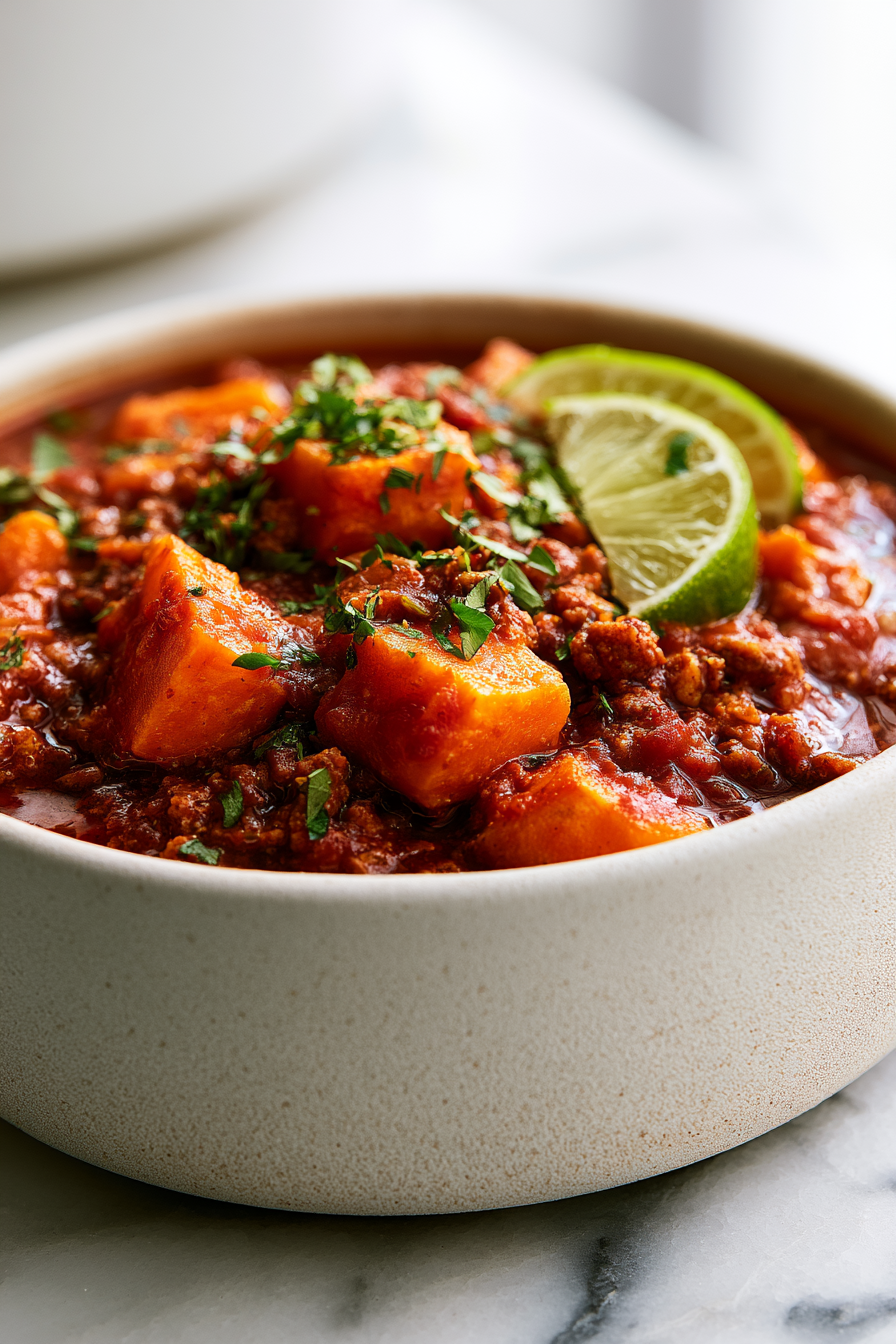 Serve Sweet Potato and Ground Turkey Chili