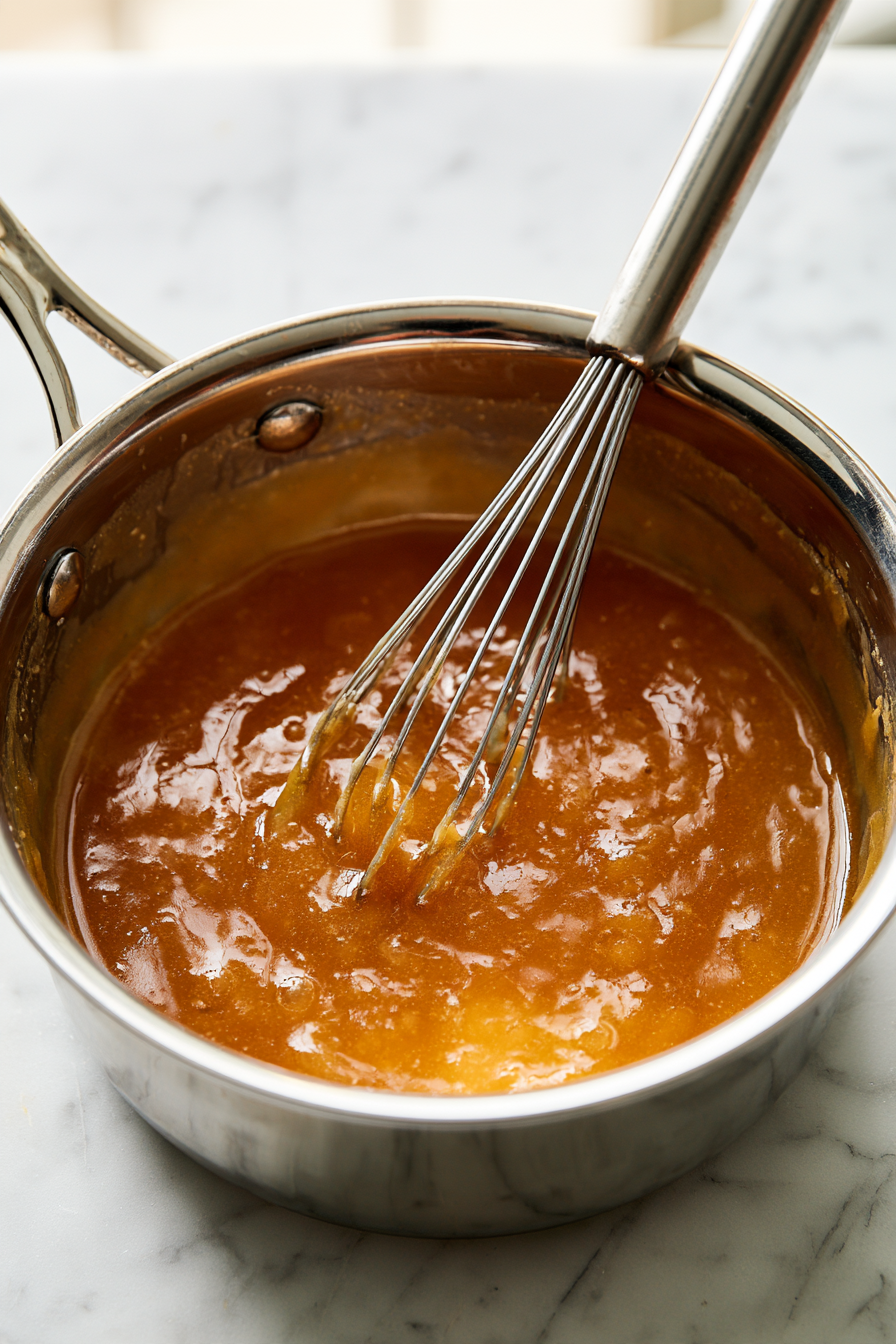 Strain the cooking liquid into a saucepan if you want a smooth sauce