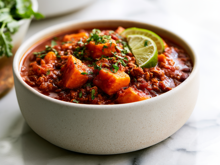 Sweet Potato and Ground Turkey Chili