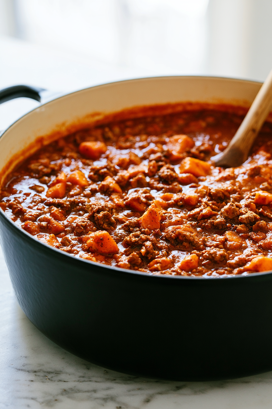 Taste the chili and season with salt and pepper as needed. If you prefer a thicker consistency