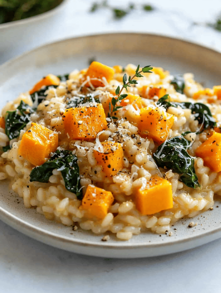 Autumnal Twist: Butternut Squash & Spinach Risotto You Didn’t Know You Needed
