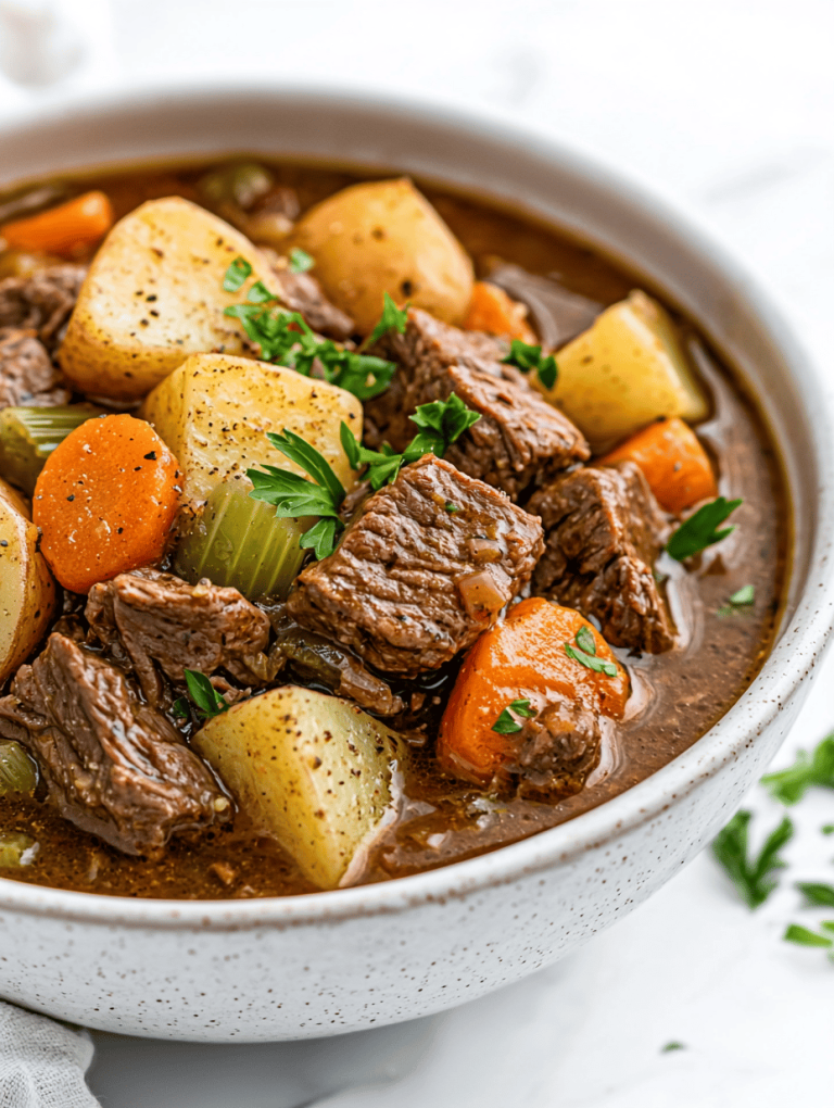 Slow & Steady: Cozy Crockpot Beef Stew with Root Vegetables