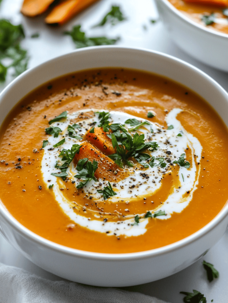 Velvety Autumn Bliss: Roasted Butternut Squash & Carrot Soup for Cozy Souls