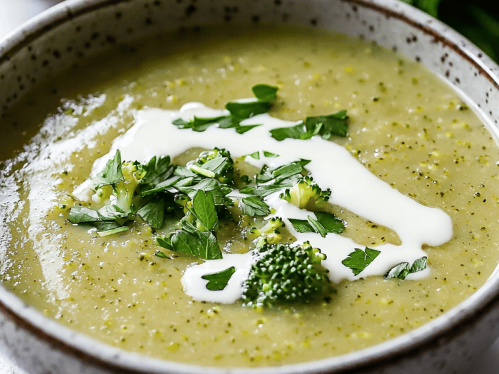 Slow-Cooked Creamy Broccoli Soup with a Pantry Twist