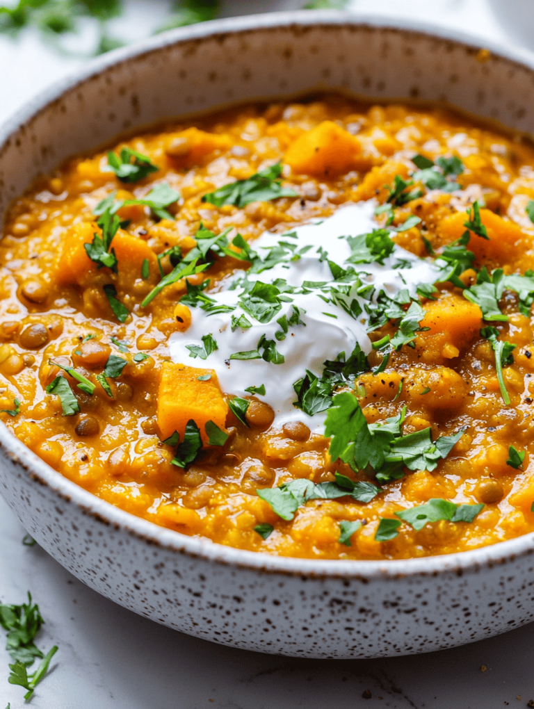 Vegan Pumpkin and Lentil Stew Recipe
